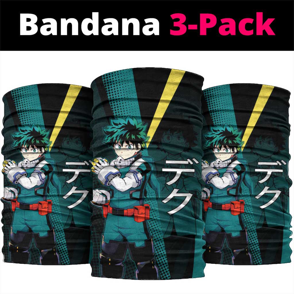 Izuku Midoriya Transformation Neck Gaiter Japanese Comic Book Style
