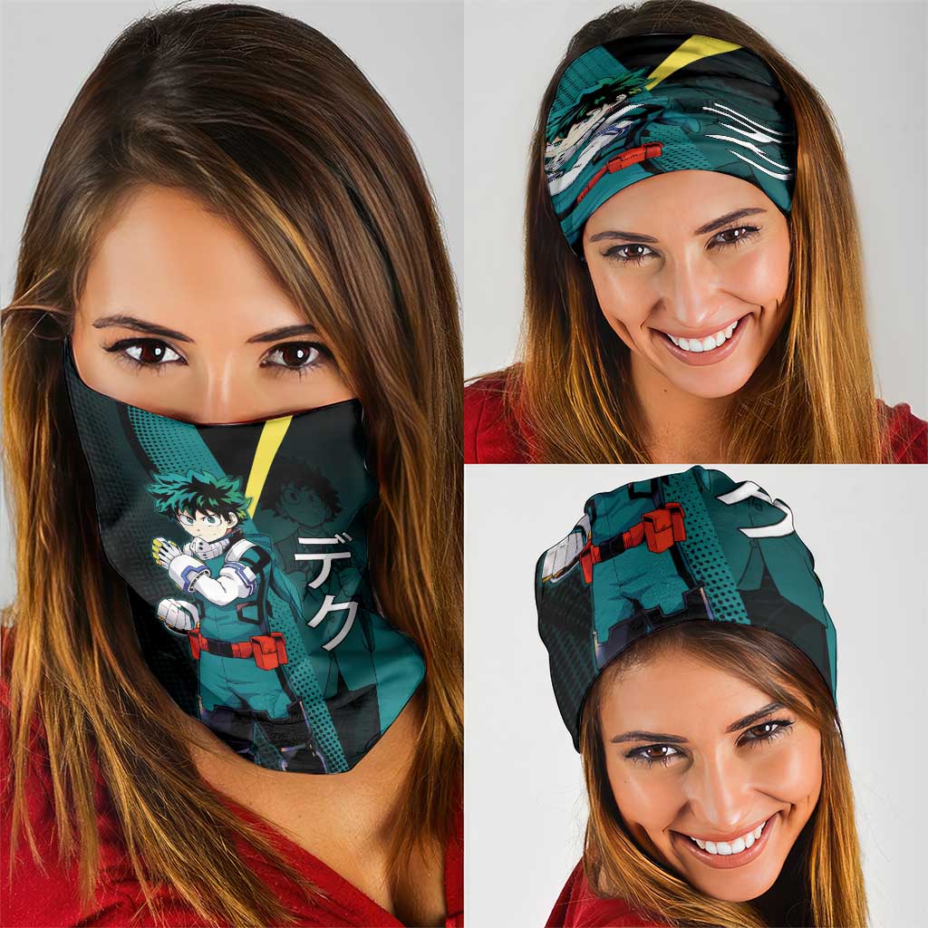 Izuku Midoriya Transformation Neck Gaiter Japanese Comic Book Style