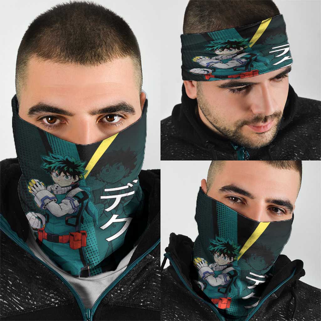 Izuku Midoriya Transformation Neck Gaiter Japanese Comic Book Style