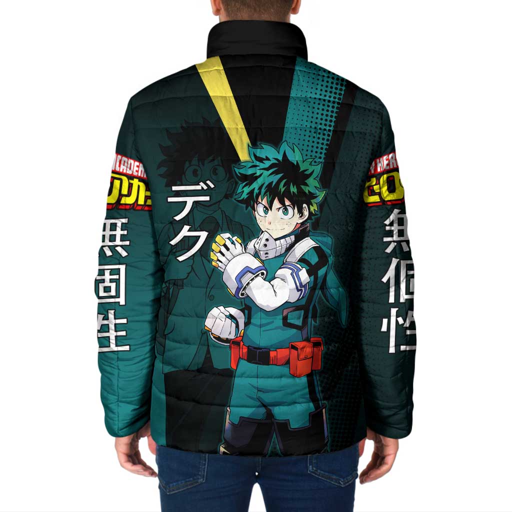 Izuku Midoriya Transformation Padded Jacket Japanese Comic Book Style