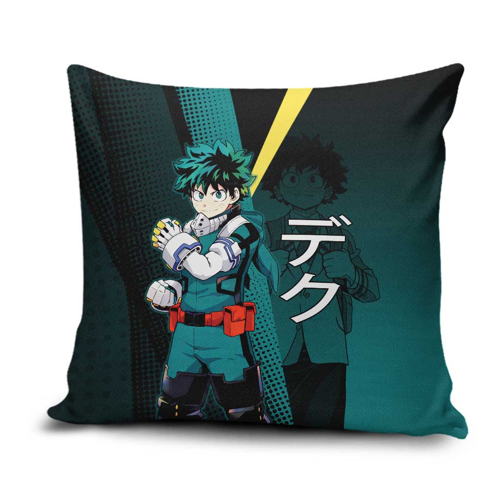 Izuku Midoriya Transformation Pillow Cover Japanese Comic Book Style