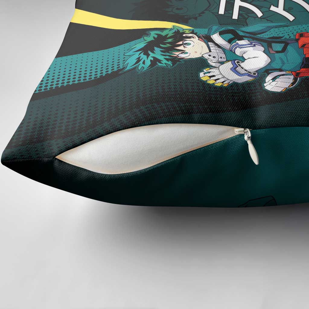 Izuku Midoriya Transformation Pillow Cover Japanese Comic Book Style
