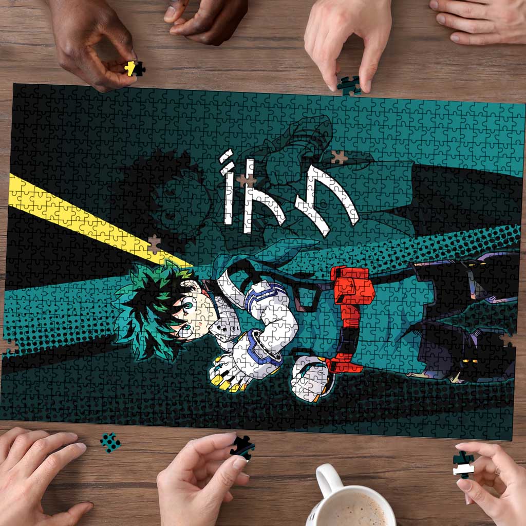 Izuku Midoriya Transformation Puzzle Japanese Comic Book Style