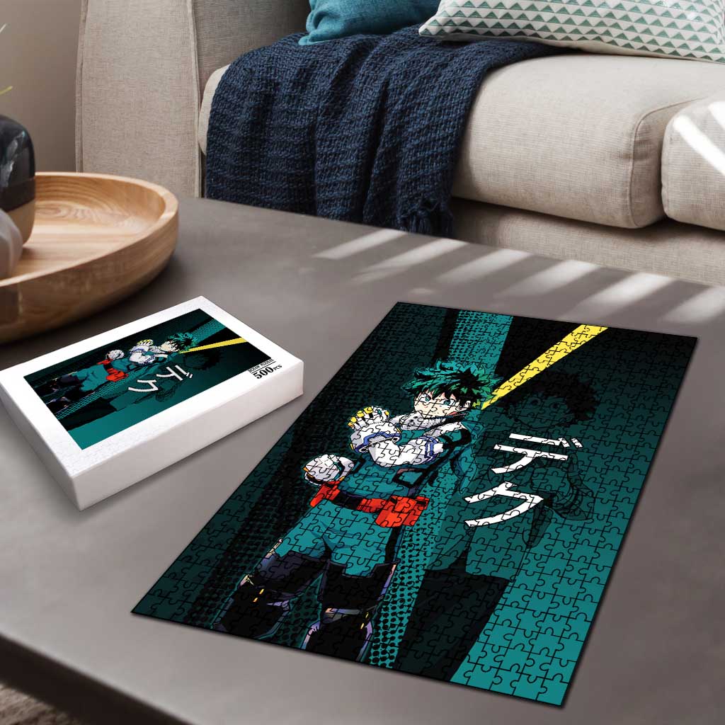 Izuku Midoriya Transformation Puzzle Japanese Comic Book Style