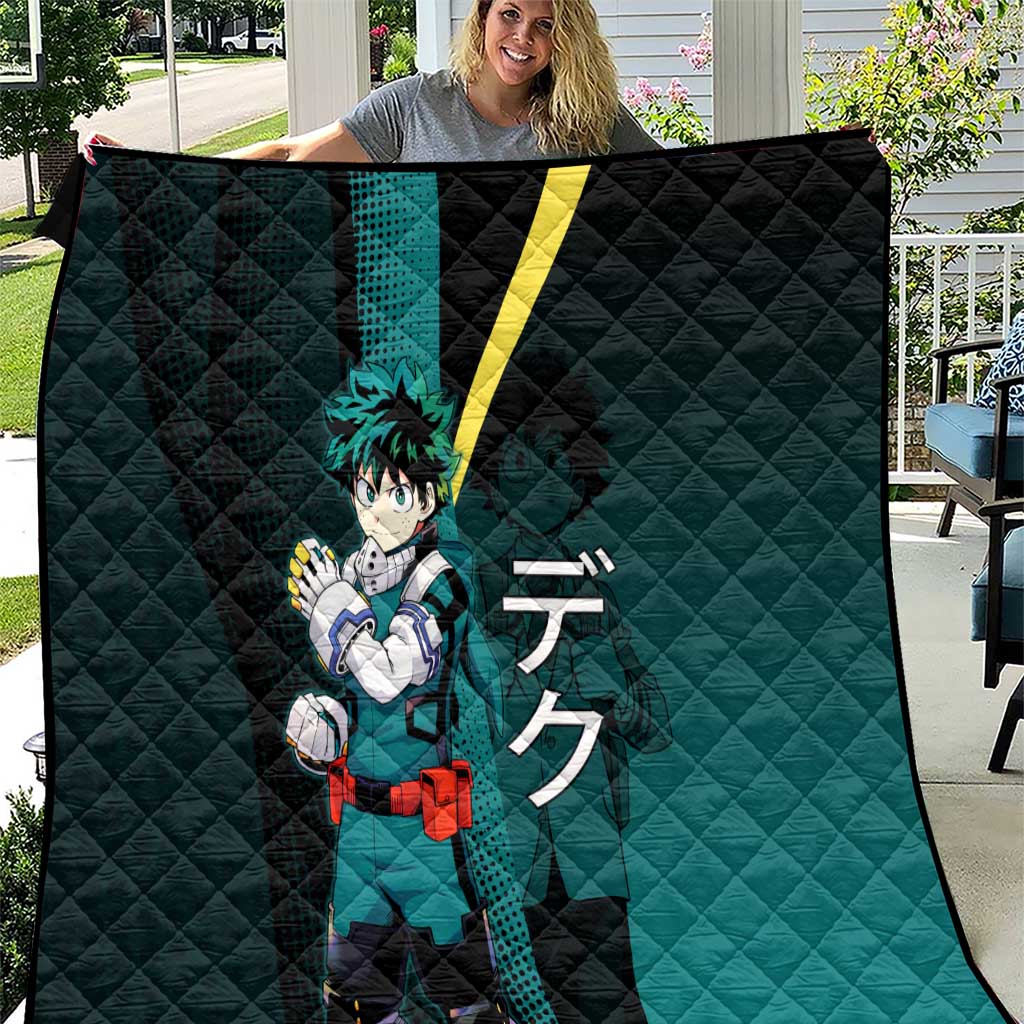 Izuku Midoriya Transformation Quilt Japanese Comic Book Style
