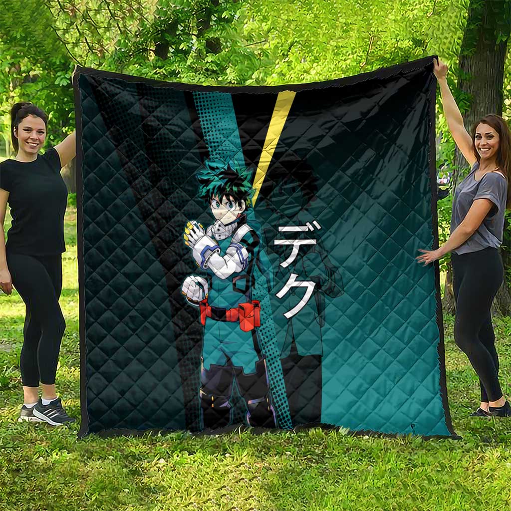 Izuku Midoriya Transformation Quilt Japanese Comic Book Style