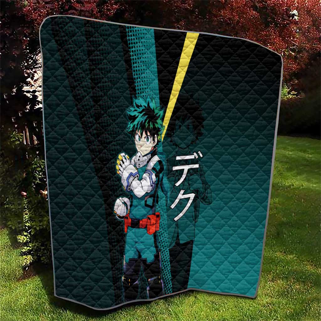 Izuku Midoriya Transformation Quilt Japanese Comic Book Style