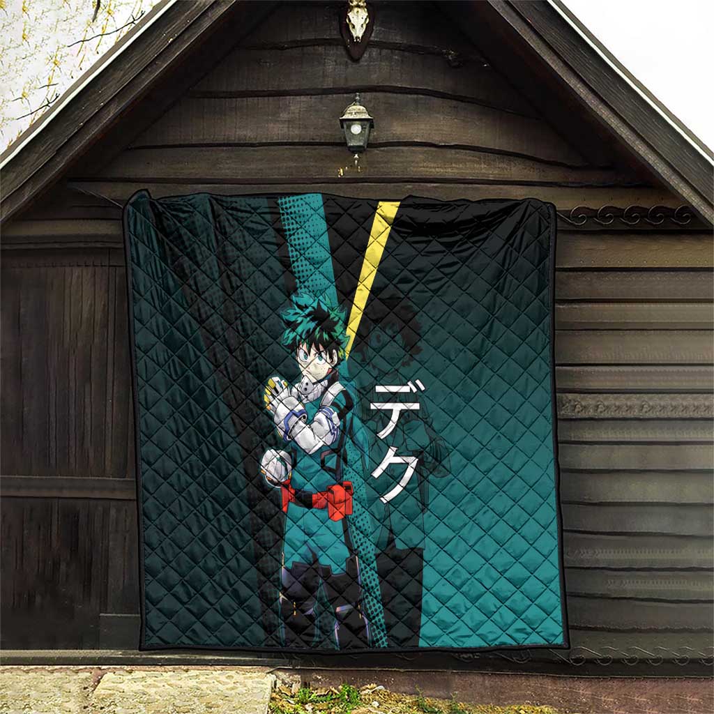 Izuku Midoriya Transformation Quilt Japanese Comic Book Style
