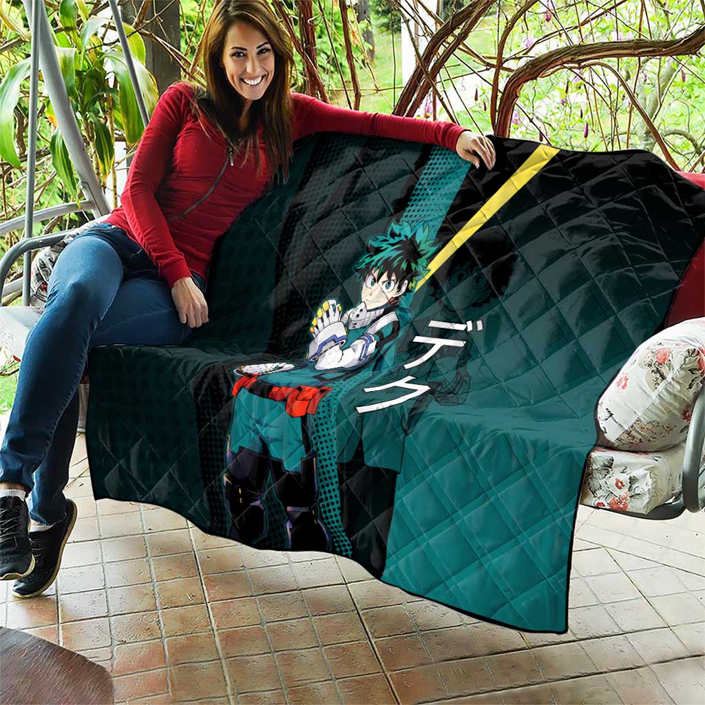 Izuku Midoriya Transformation Quilt Japanese Comic Book Style