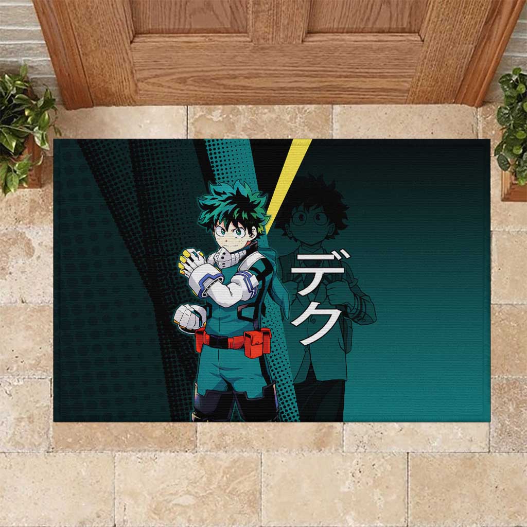 Izuku Midoriya Transformation Rubber Doormat Japanese Comic Book Style