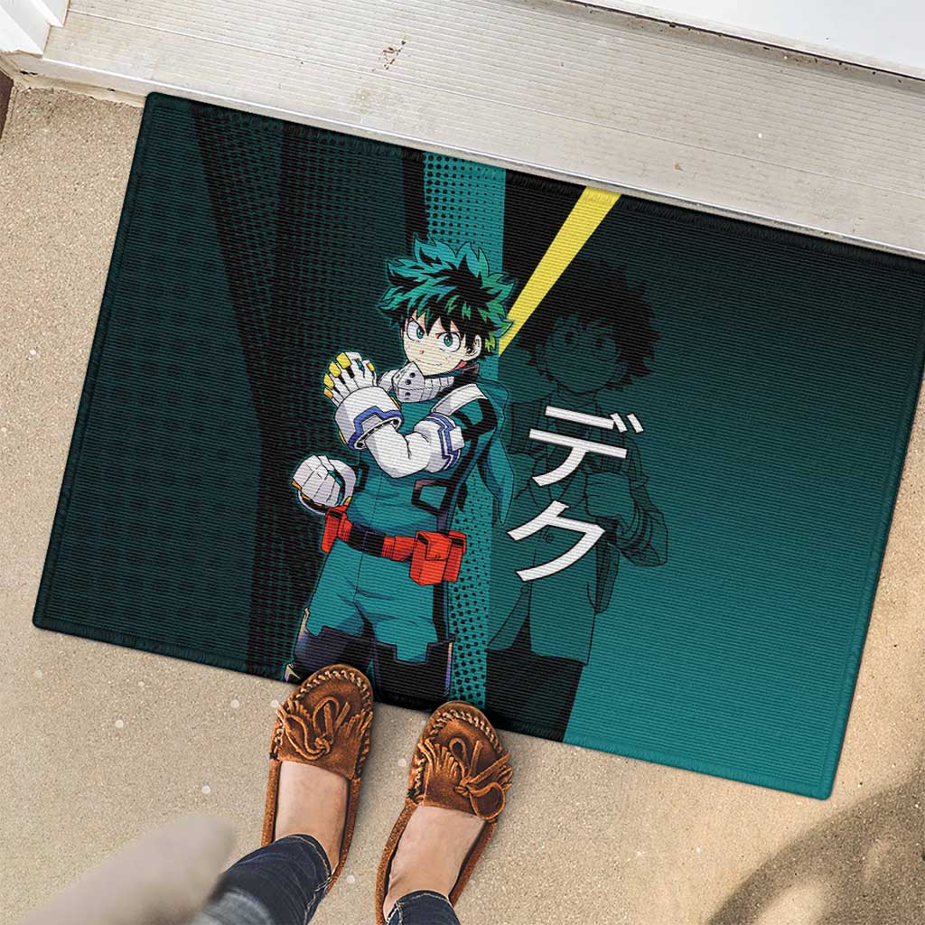 Izuku Midoriya Transformation Rubber Doormat Japanese Comic Book Style