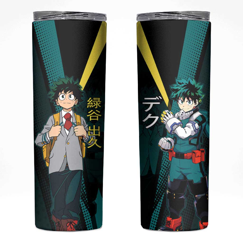Izuku Midoriya Transformation Skinny Tumbler Japanese Comic Book Style