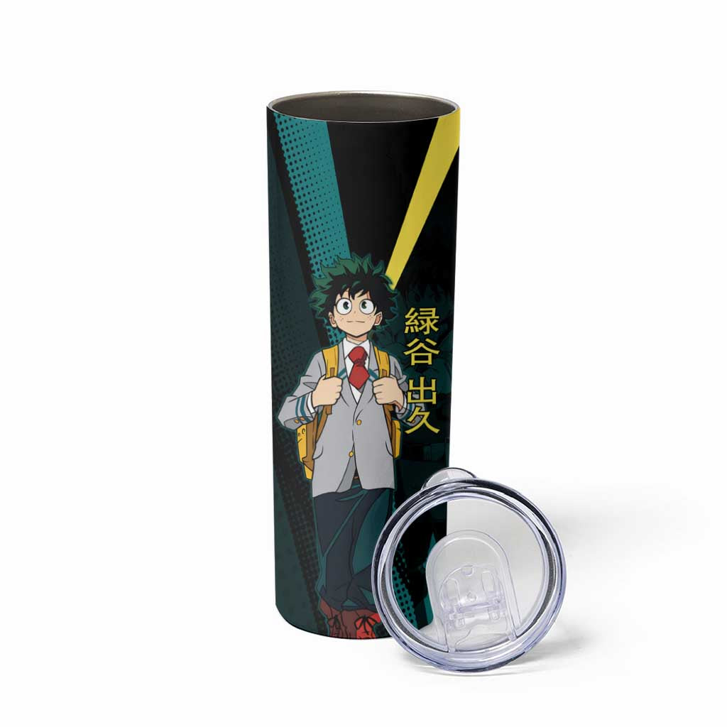 Izuku Midoriya Transformation Skinny Tumbler Japanese Comic Book Style