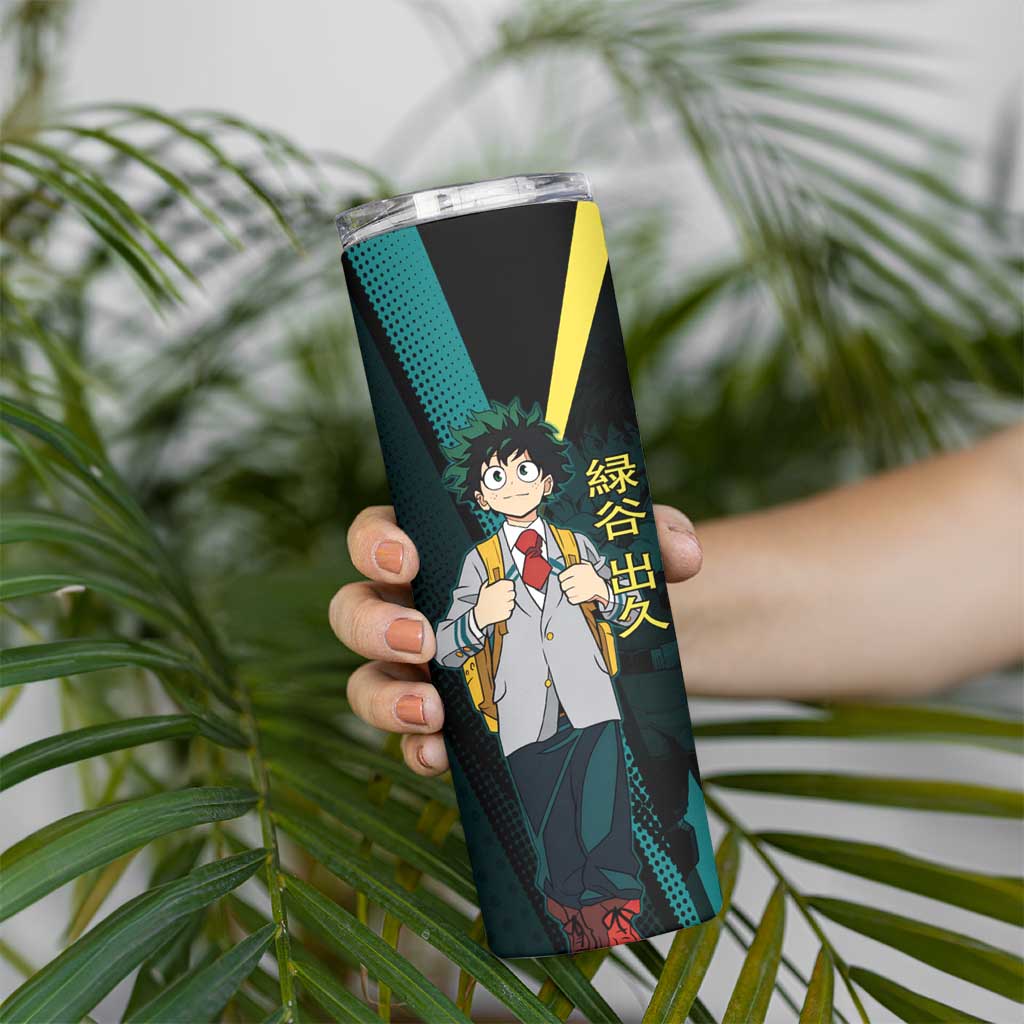 Izuku Midoriya Transformation Skinny Tumbler Japanese Comic Book Style