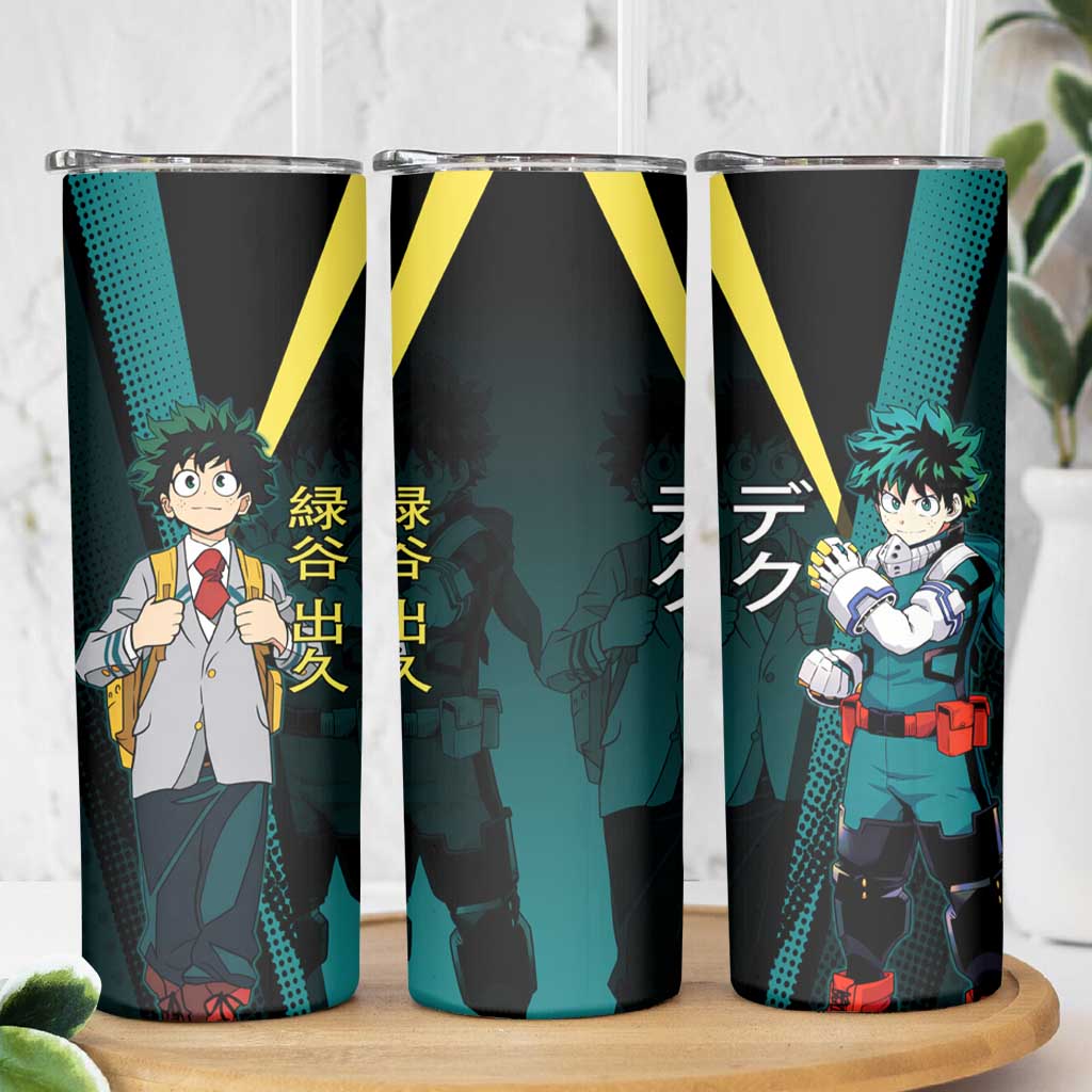Izuku Midoriya Transformation Skinny Tumbler Japanese Comic Book Style