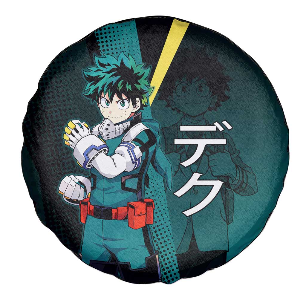 Izuku Midoriya Transformation Spare Tire Cover Japanese Comic Book Style