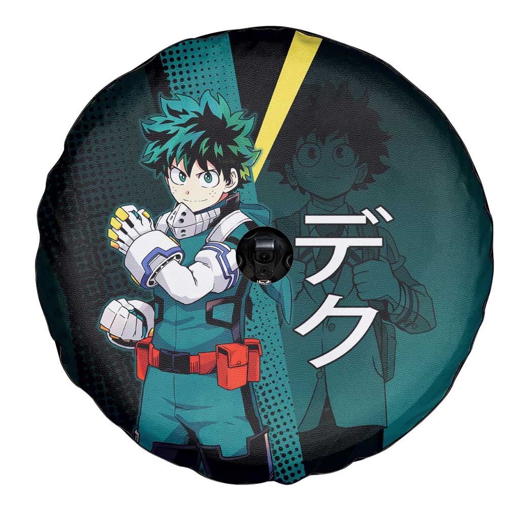 Izuku Midoriya Transformation Spare Tire Cover Japanese Comic Book Style