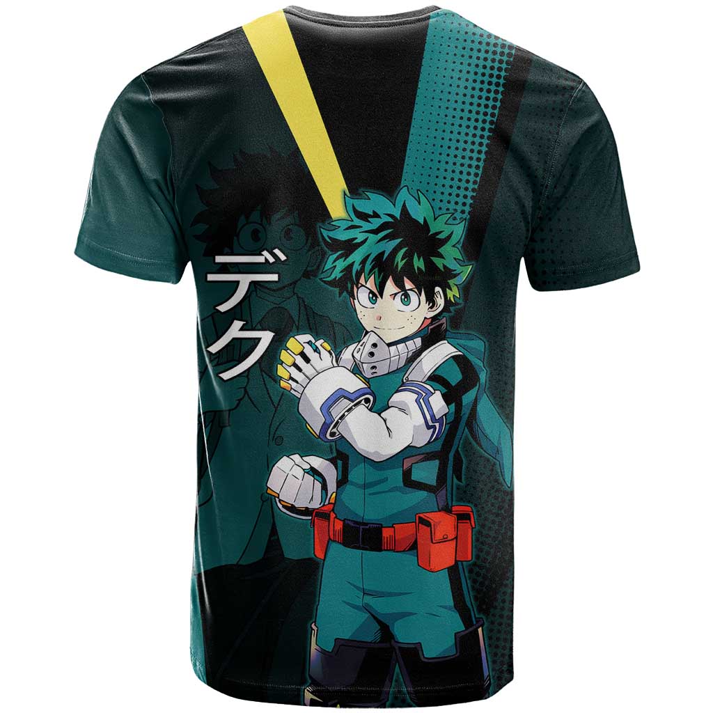 Izuku Midoriya Transformation T Shirt Japanese Comic Book Style