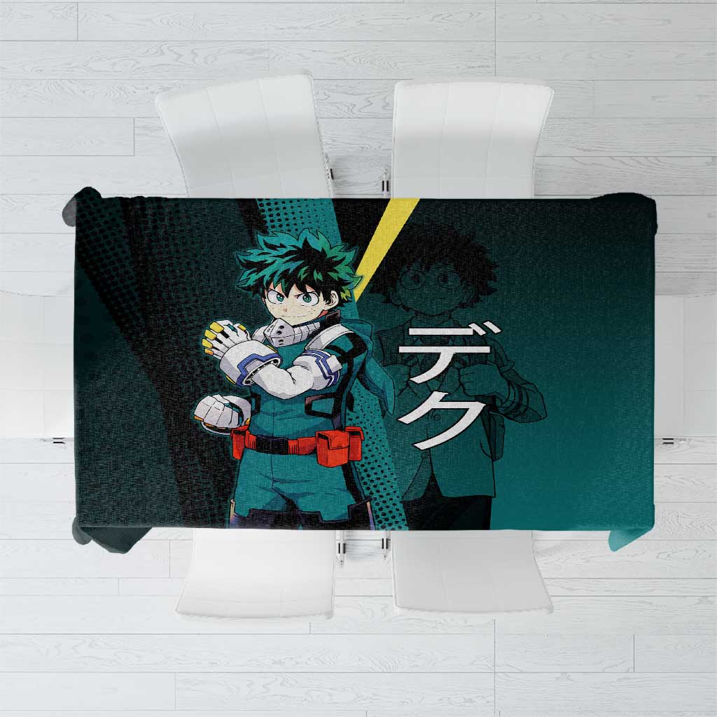 Izuku Midoriya Transformation Tablecloth Japanese Comic Book Style