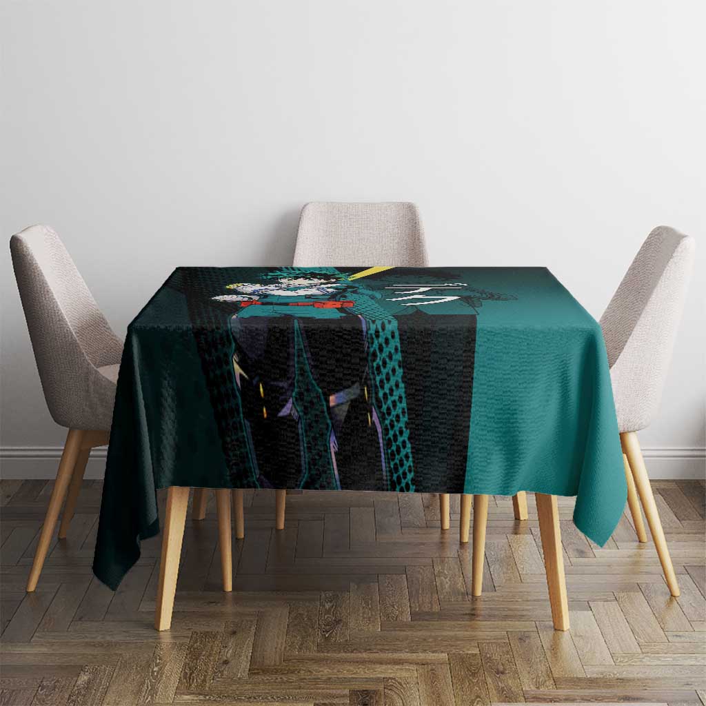 Izuku Midoriya Transformation Tablecloth Japanese Comic Book Style