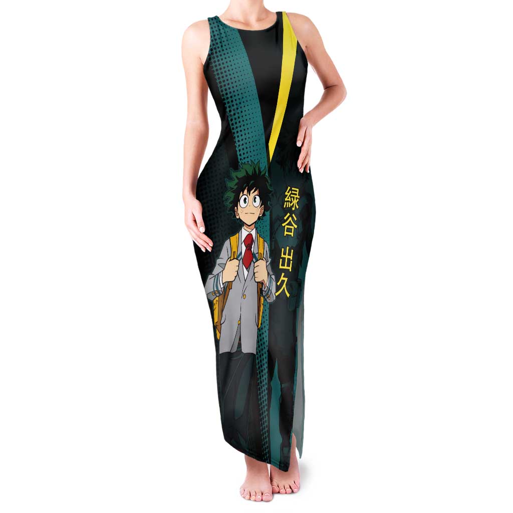 Izuku Midoriya Transformation Tank Maxi Dress Japanese Comic Book Style
