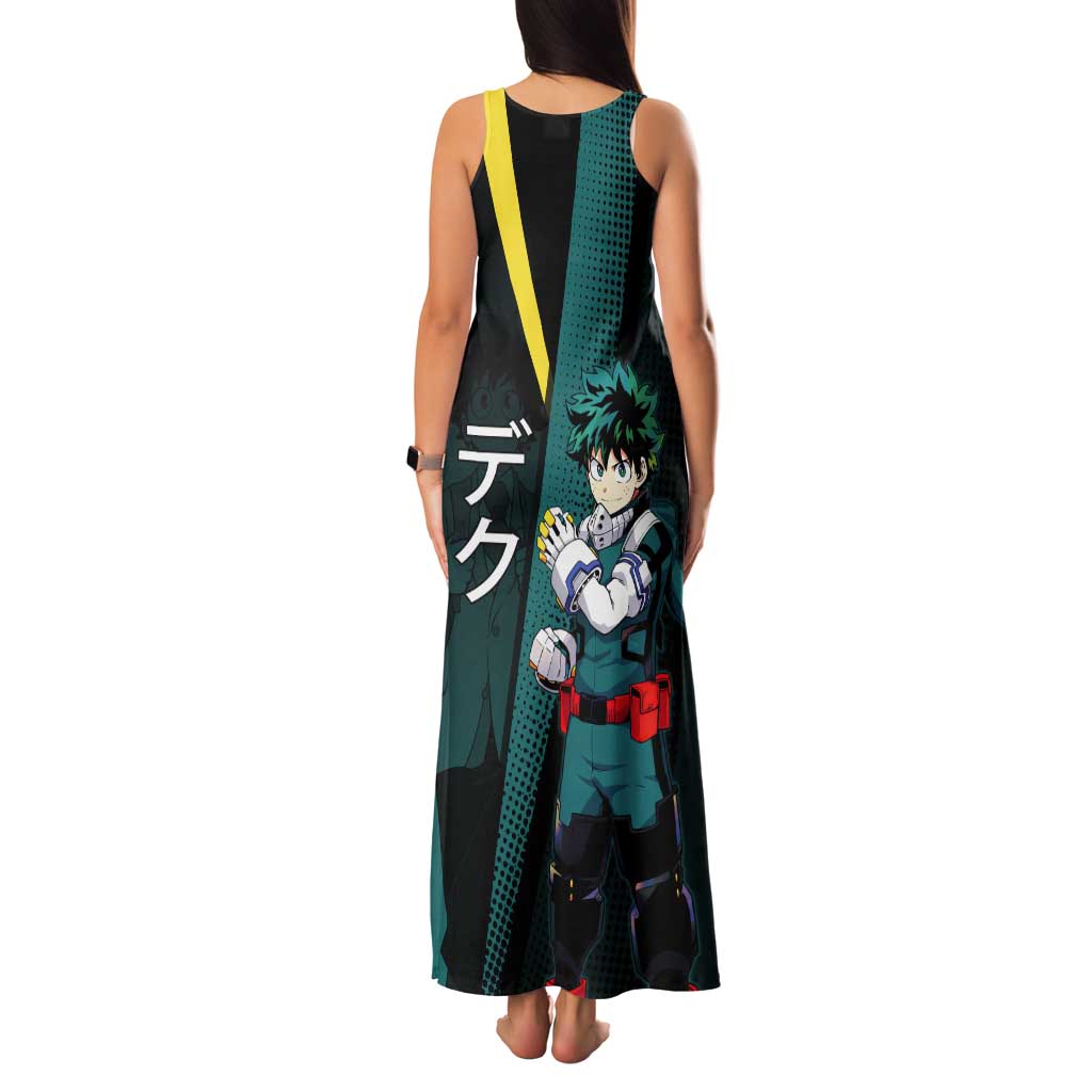 Izuku Midoriya Transformation Tank Maxi Dress Japanese Comic Book Style