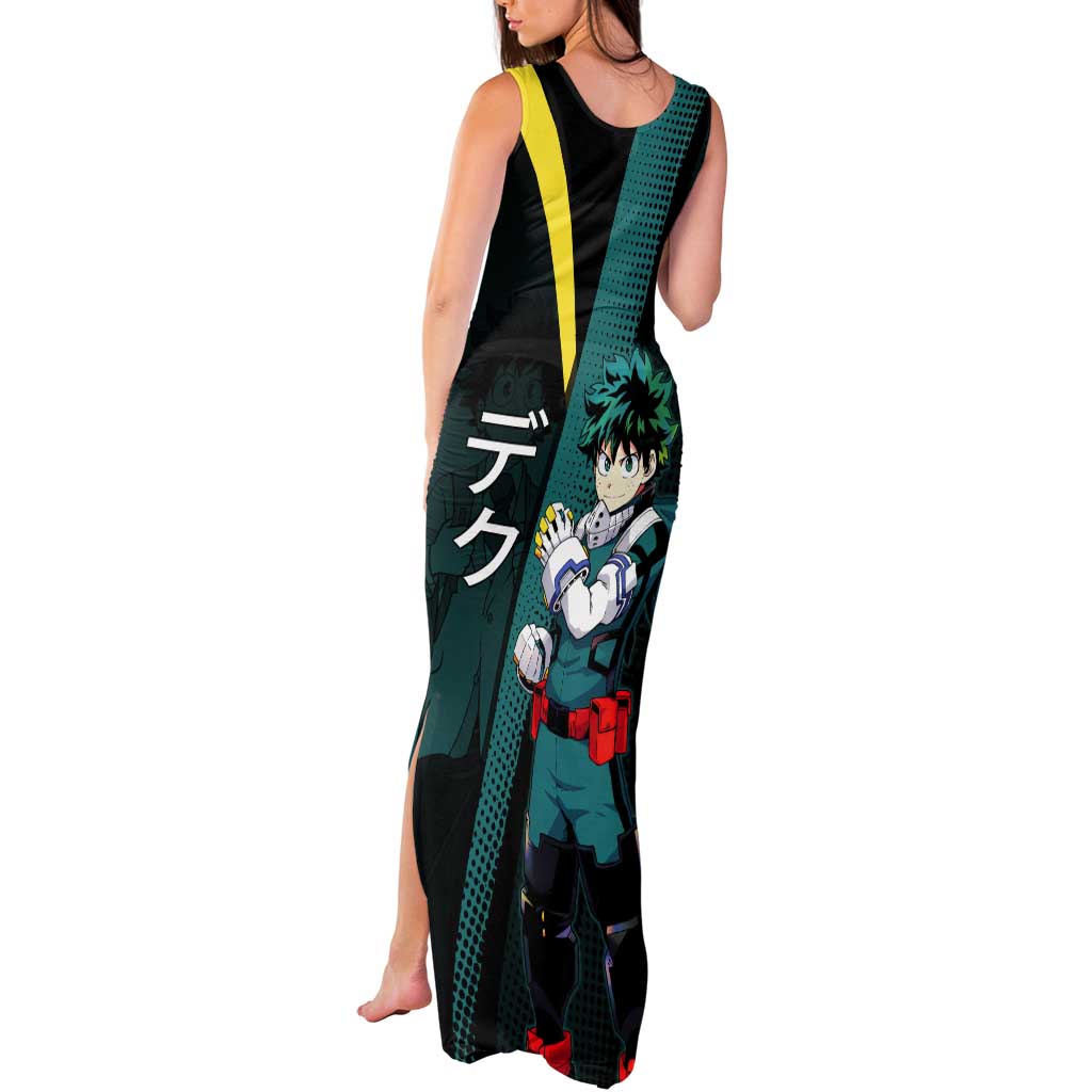 Izuku Midoriya Transformation Tank Maxi Dress Japanese Comic Book Style