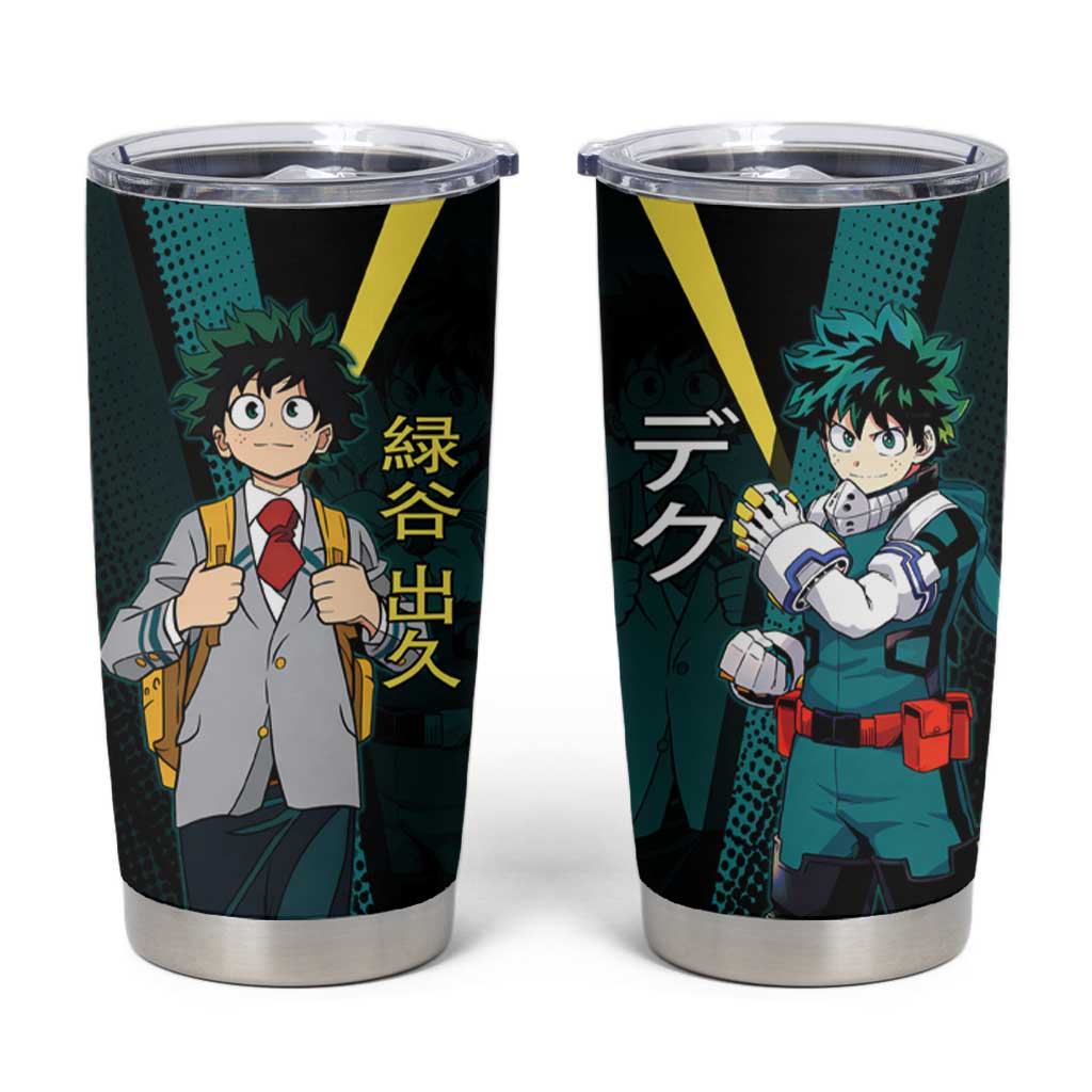 Izuku Midoriya Transformation Tumbler Cup Japanese Comic Book Style