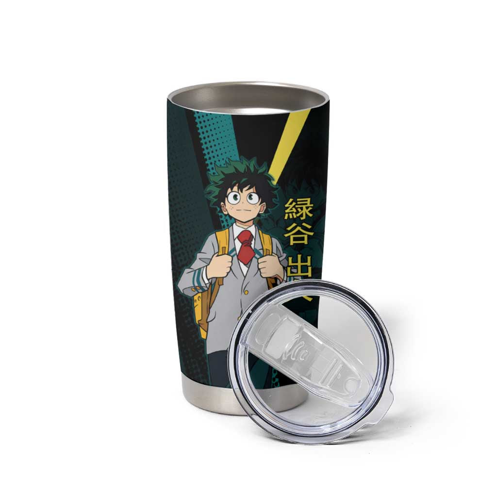 Izuku Midoriya Transformation Tumbler Cup Japanese Comic Book Style