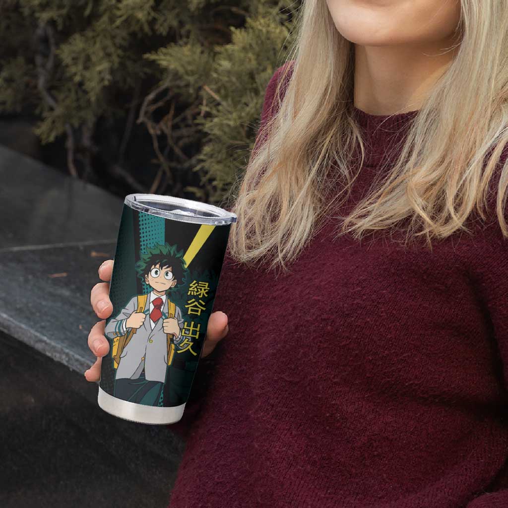 Izuku Midoriya Transformation Tumbler Cup Japanese Comic Book Style