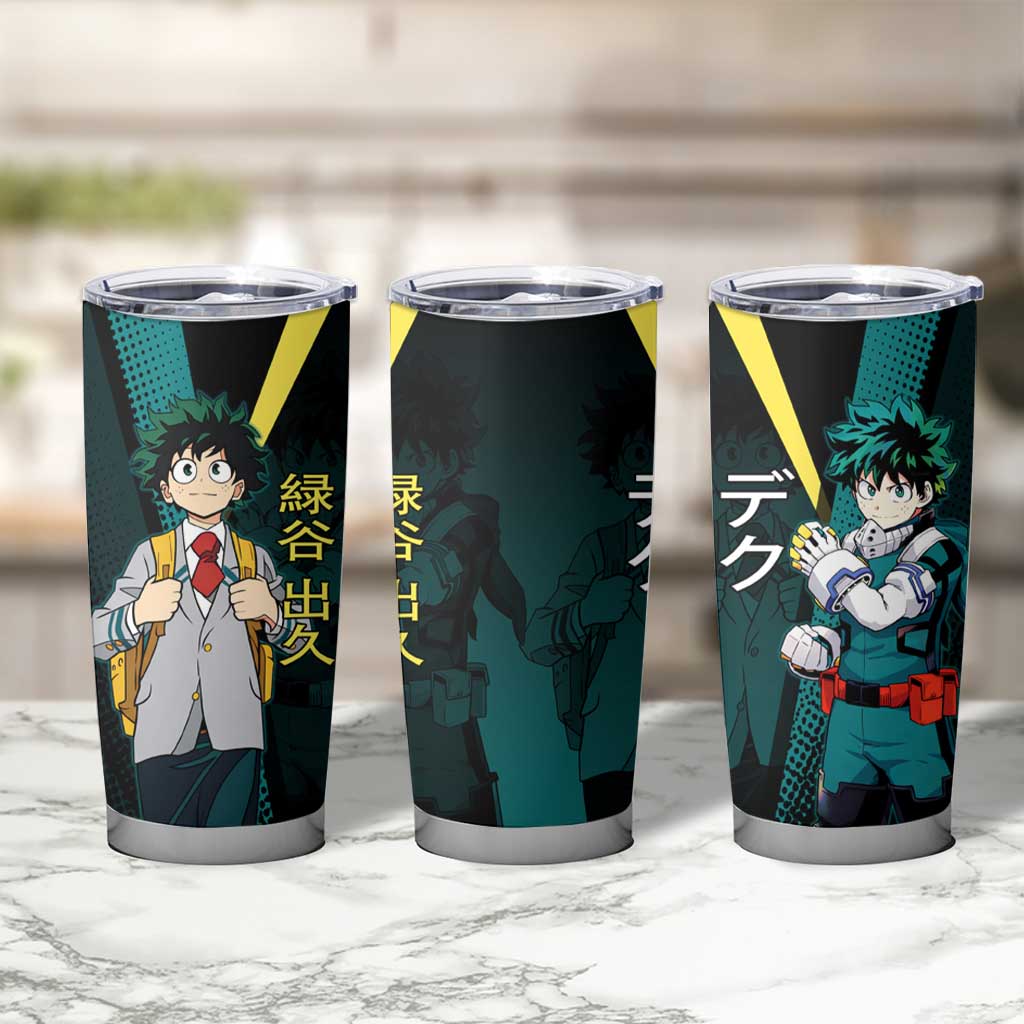 Izuku Midoriya Transformation Tumbler Cup Japanese Comic Book Style