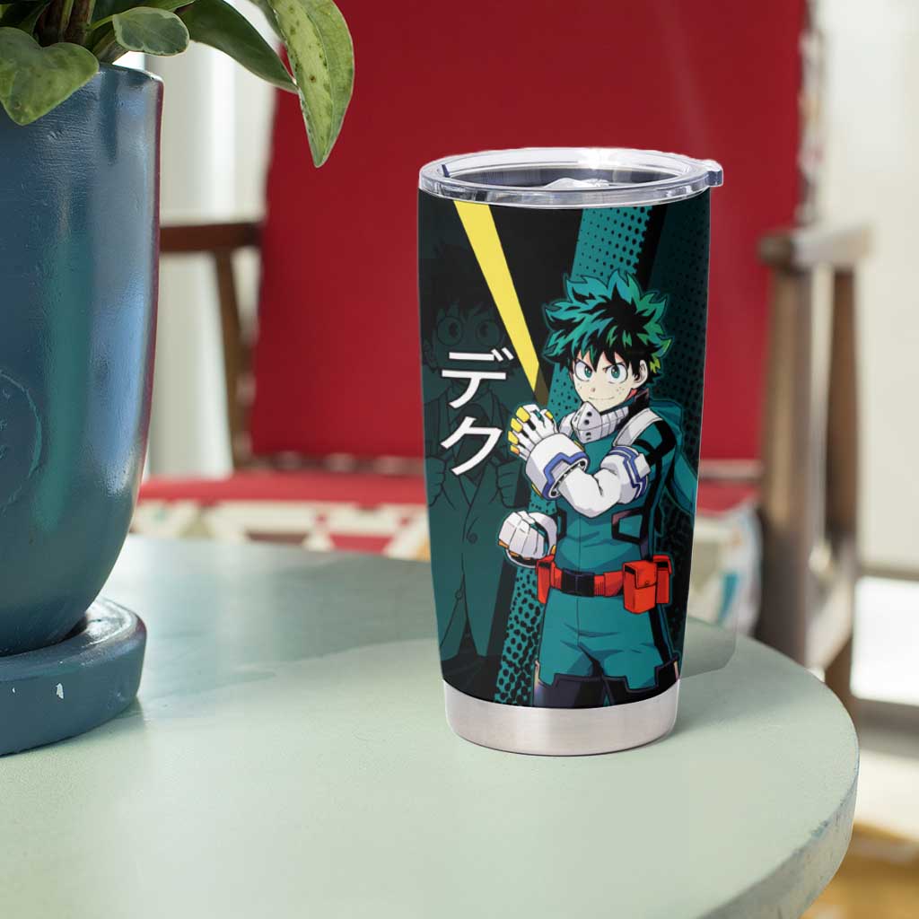 Izuku Midoriya Transformation Tumbler Cup Japanese Comic Book Style