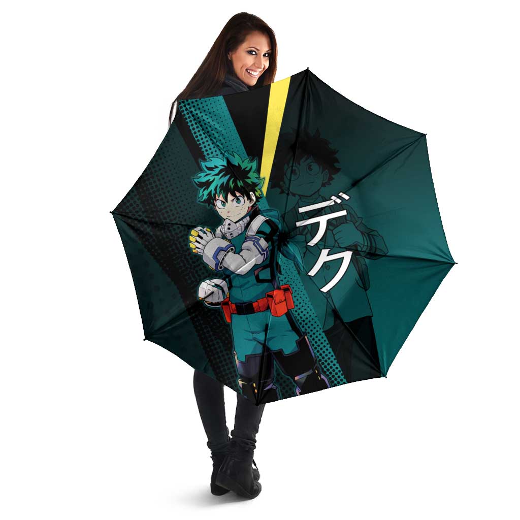 Izuku Midoriya Transformation Umbrella Japanese Comic Book Style