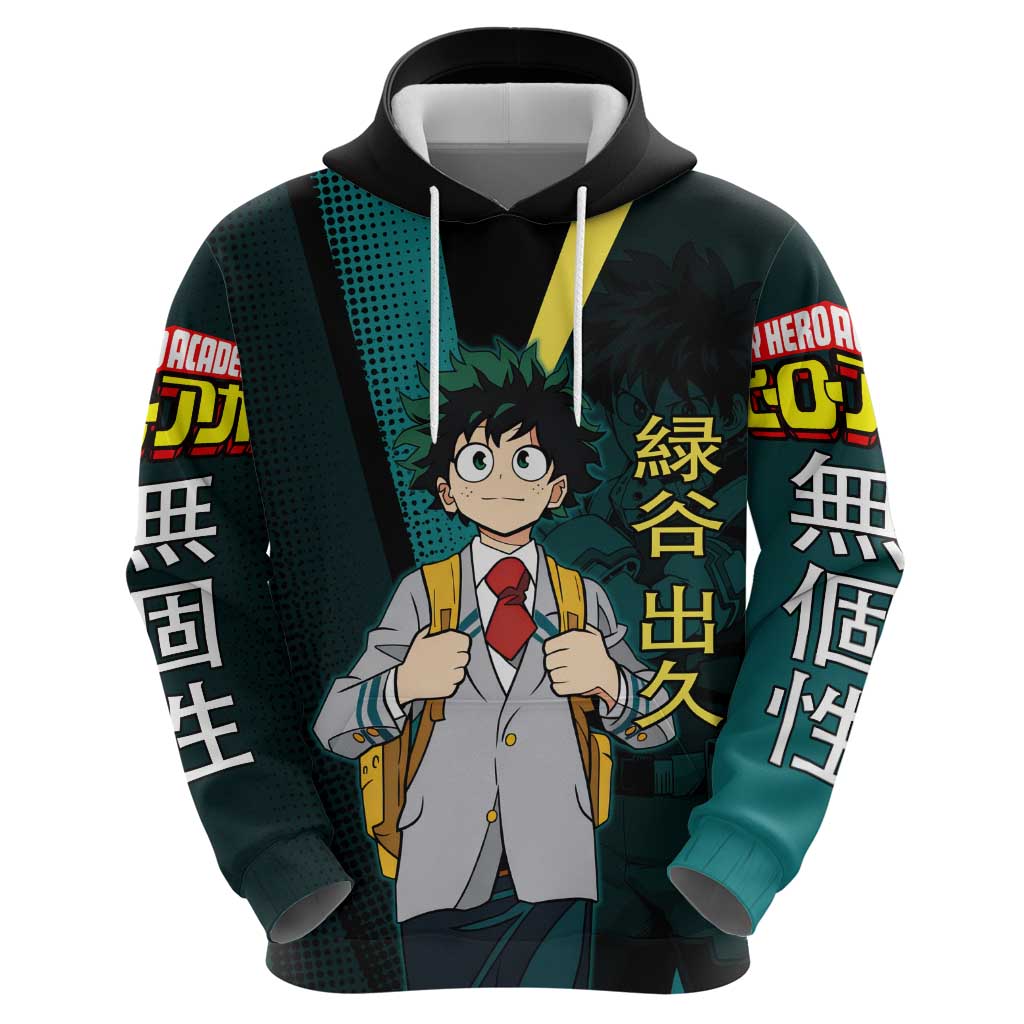 Izuku Midoriya Transformation Zip Hoodie Japanese Comic Book Style