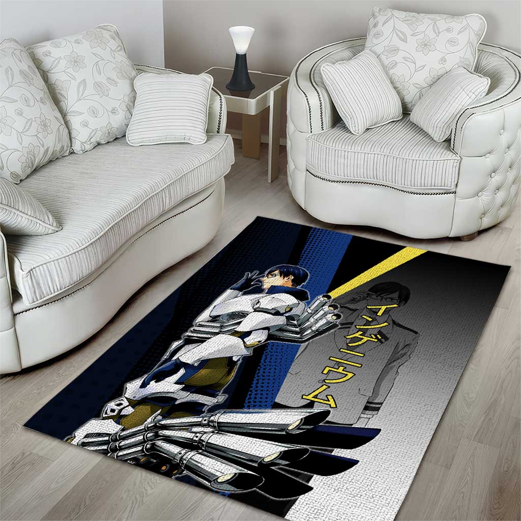 Tenya Iida Engine Hero Area Rug Japanese Comic Book Style
