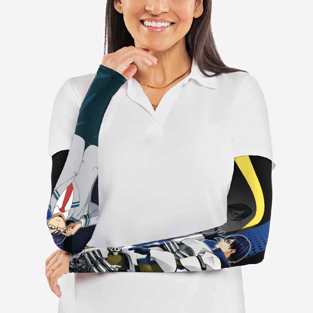 Tenya Iida Engine Hero Arm Sleeves Japanese Comic Book Style