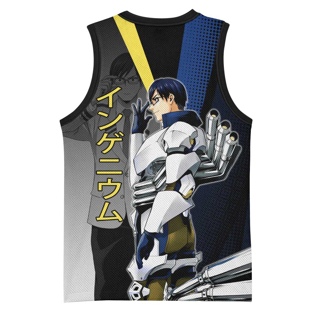 Tenya Iida Engine Hero Basketball Jersey Japanese Comic Book Style