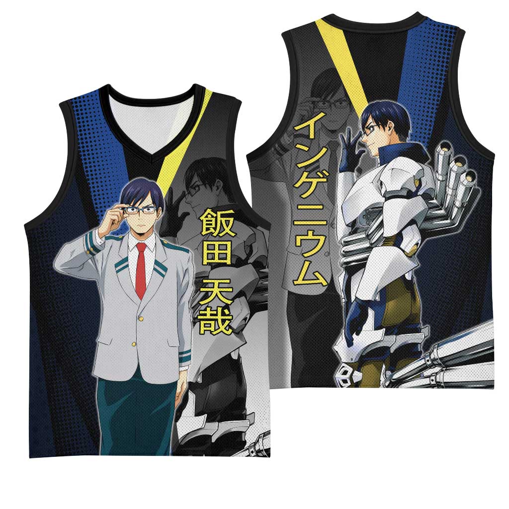 Tenya Iida Engine Hero Basketball Jersey Japanese Comic Book Style