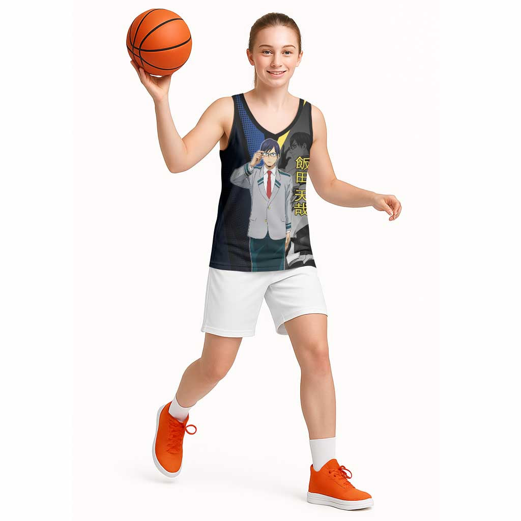 Tenya Iida Engine Hero Basketball Jersey Japanese Comic Book Style