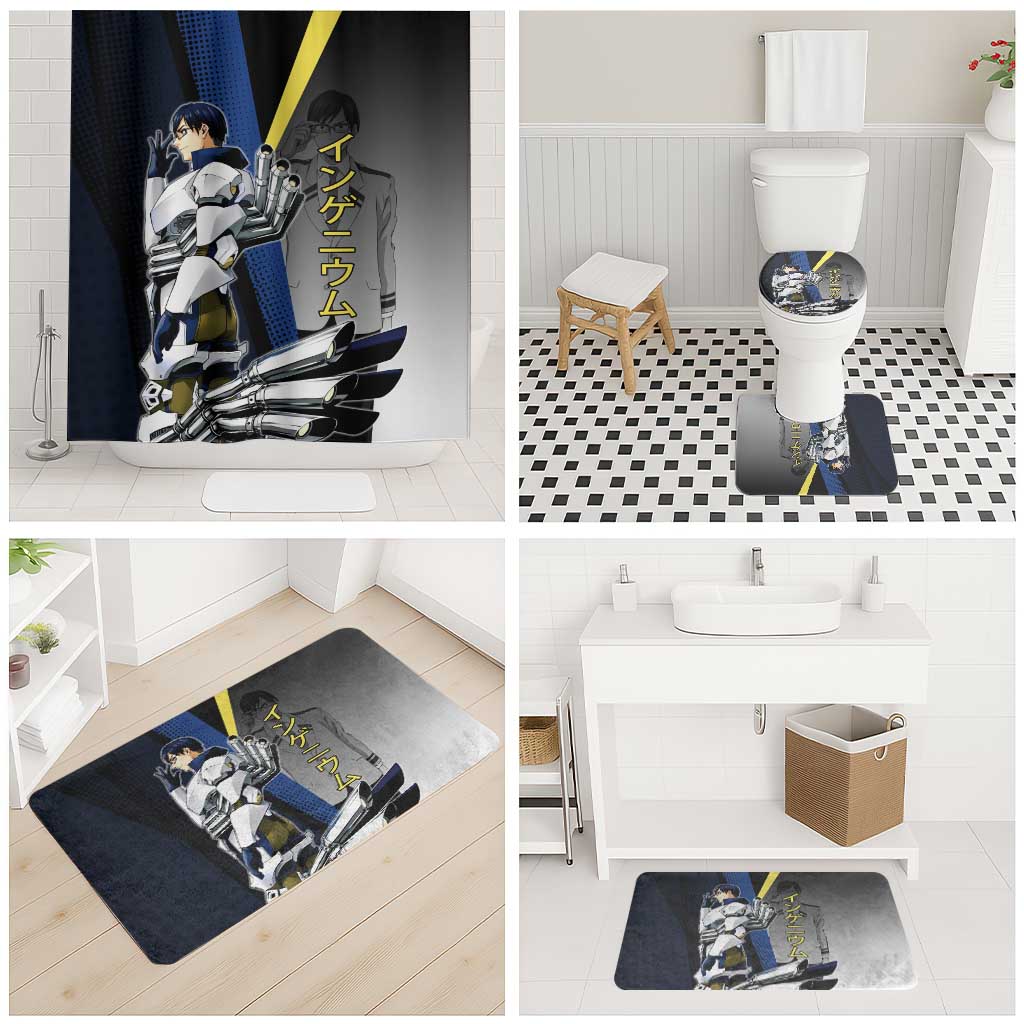 Tenya Iida Engine Hero Bathroom Set Japanese Comic Book Style