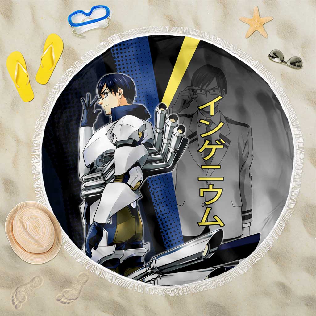 Tenya Iida Engine Hero Beach Blanket Japanese Comic Book Style