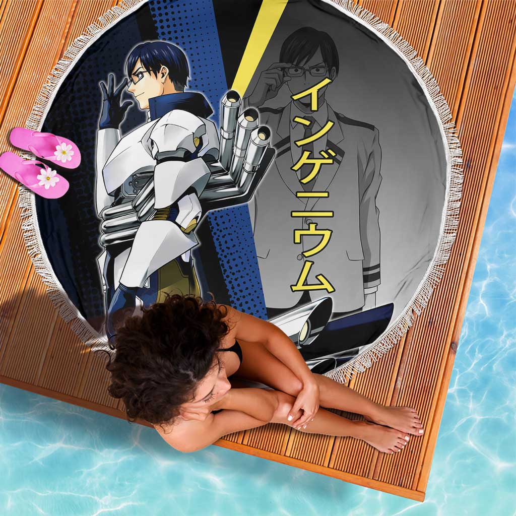 Tenya Iida Engine Hero Beach Blanket Japanese Comic Book Style