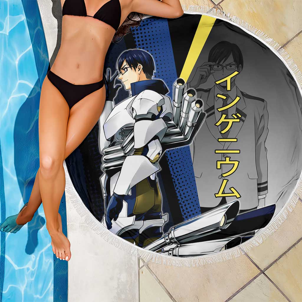 Tenya Iida Engine Hero Beach Blanket Japanese Comic Book Style