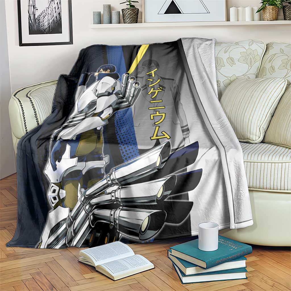 Tenya Iida Engine Hero Blanket Japanese Comic Book Style
