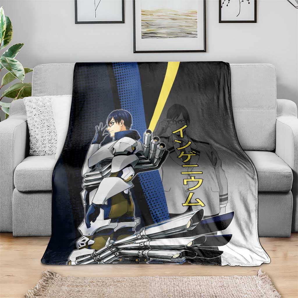 Tenya Iida Engine Hero Blanket Japanese Comic Book Style