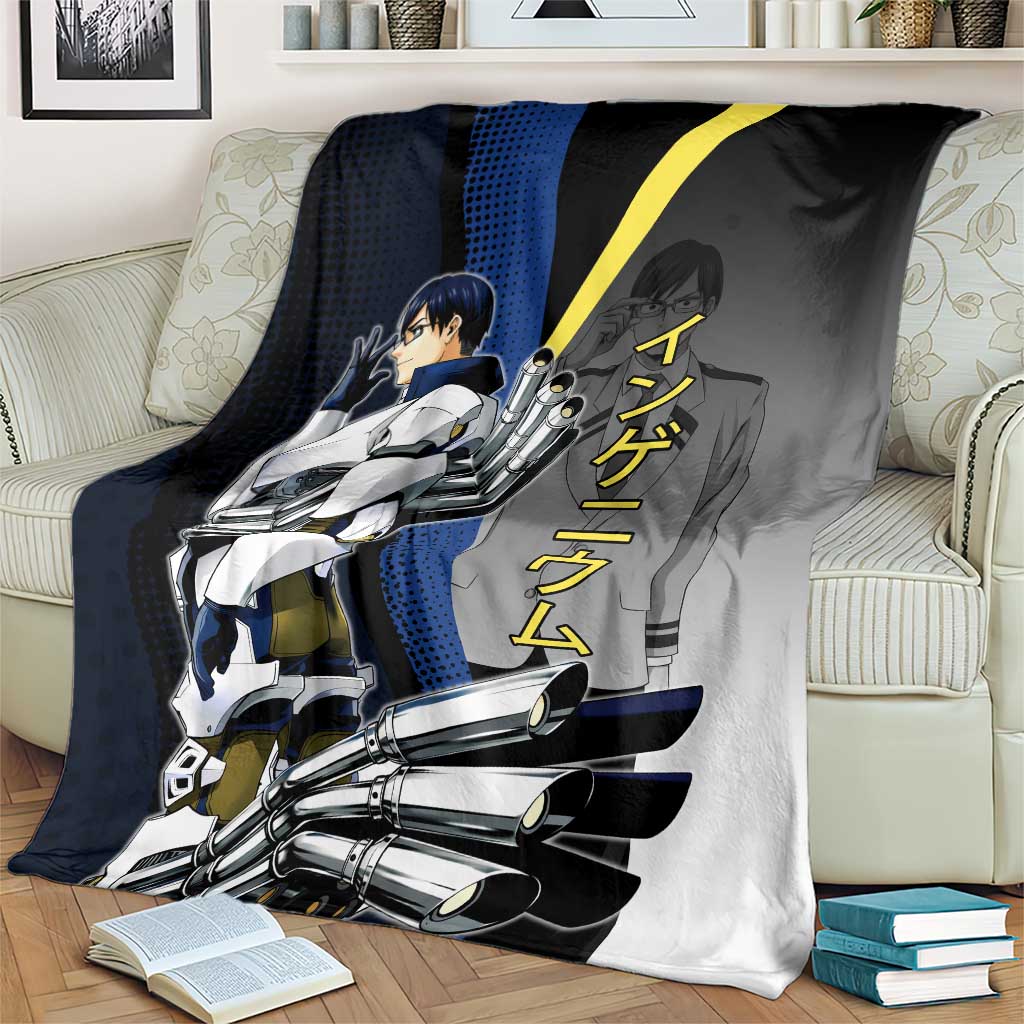 Tenya Iida Engine Hero Blanket Japanese Comic Book Style