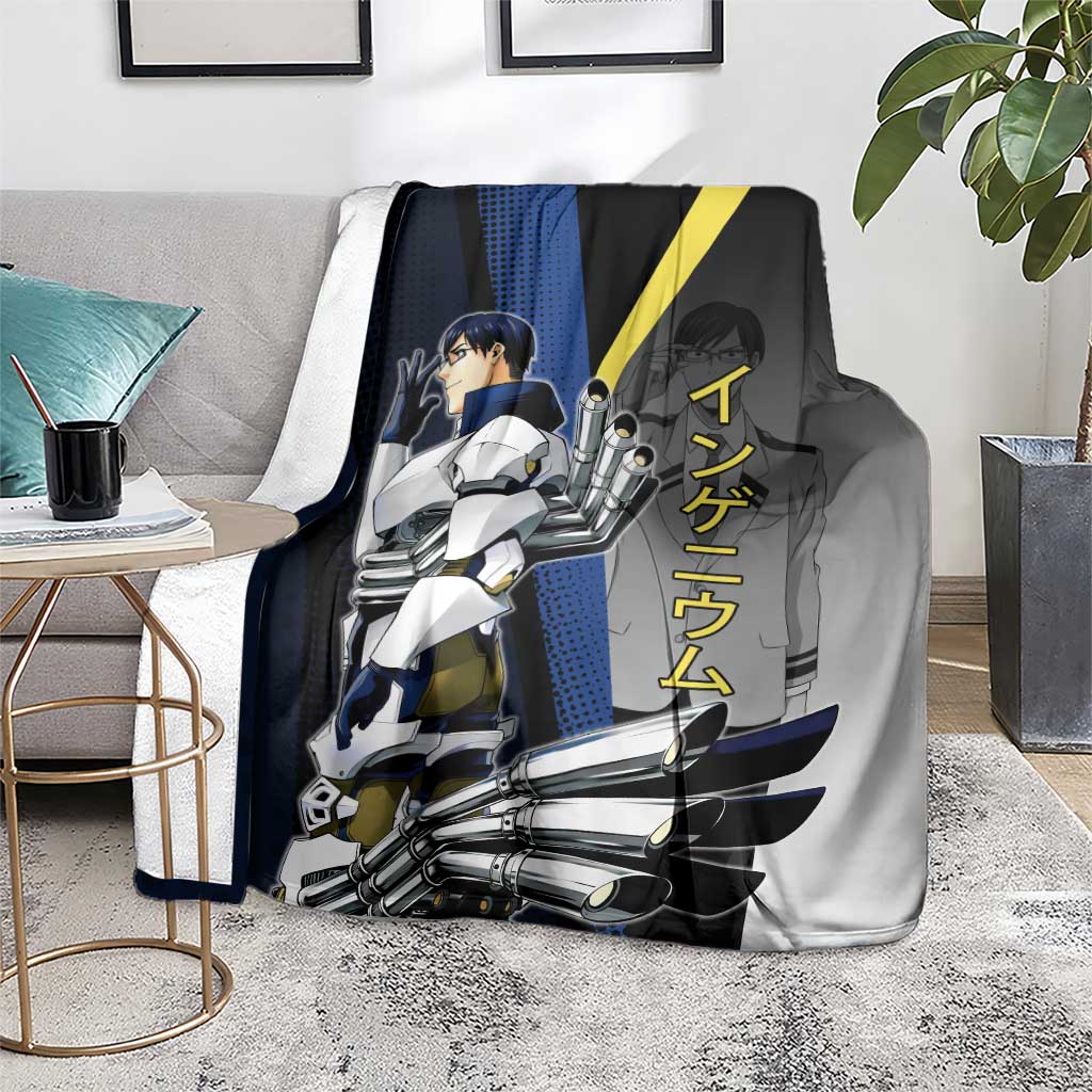 Tenya Iida Engine Hero Blanket Japanese Comic Book Style