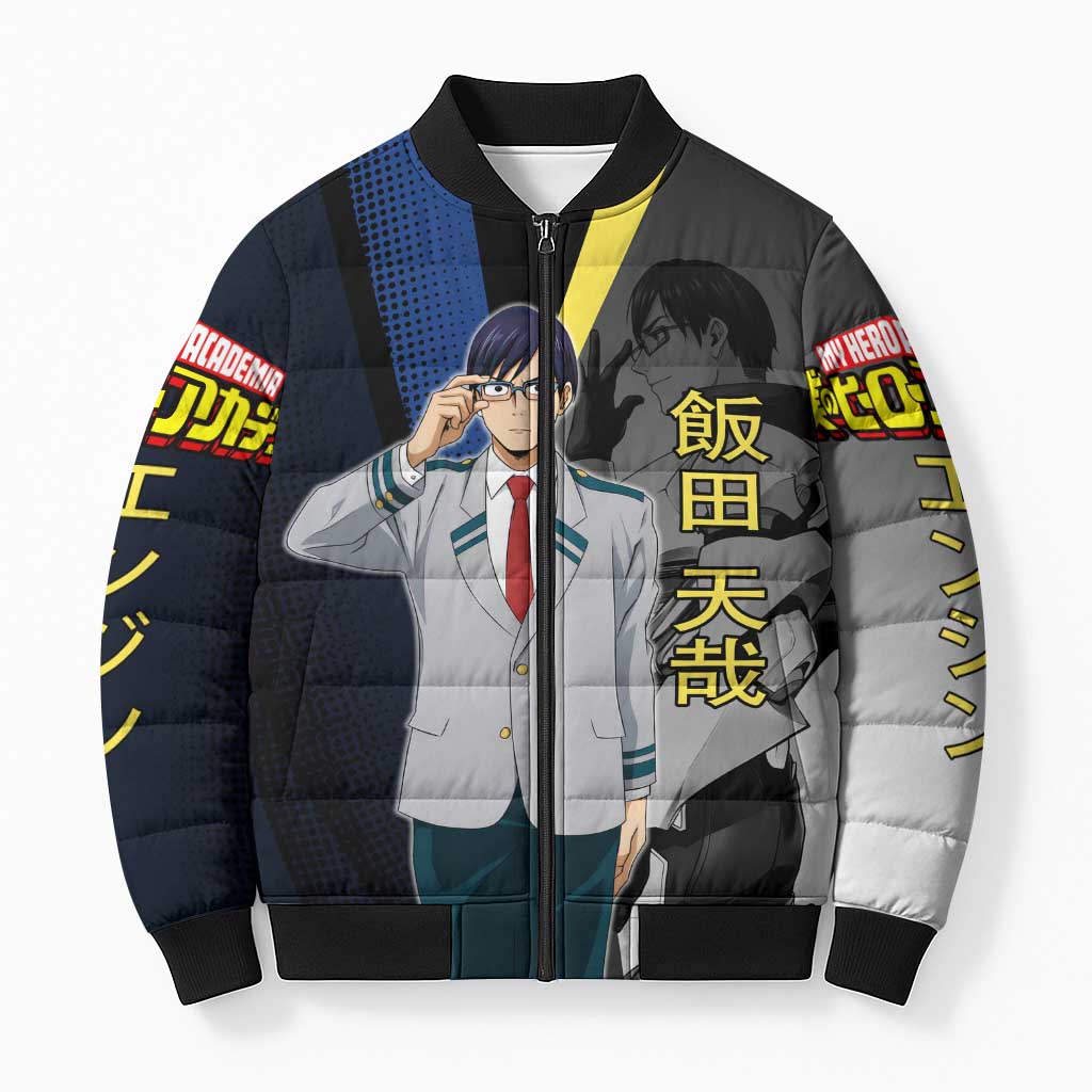Tenya Iida Engine Hero Bomber Puffer Jacket Japanese Comic Book Style