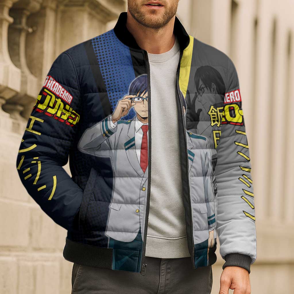 Tenya Iida Engine Hero Bomber Puffer Jacket Japanese Comic Book Style