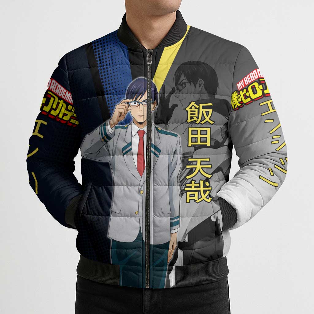 Tenya Iida Engine Hero Bomber Puffer Jacket Japanese Comic Book Style
